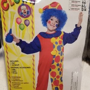 Children's Clown Costume & Makeup